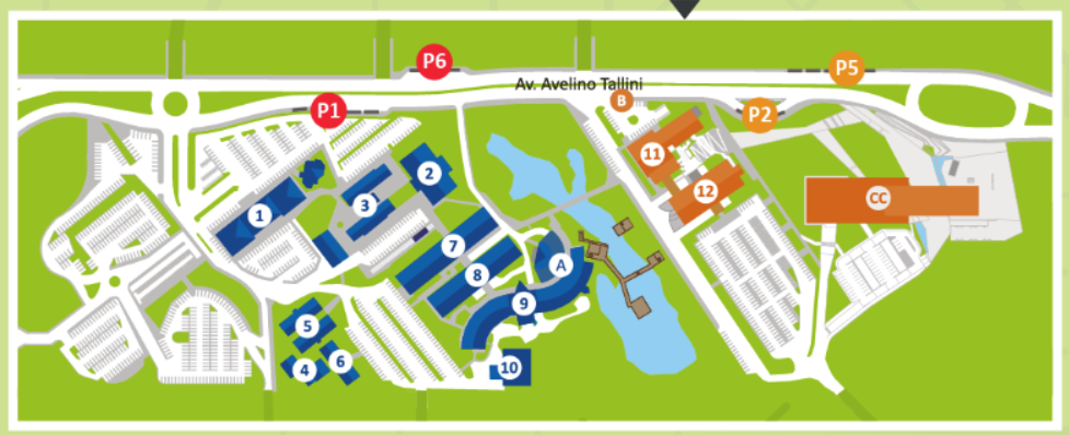 Mapa do campus Univates